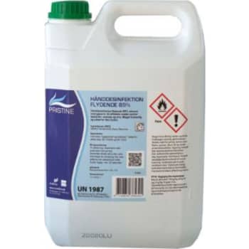 [881890036] Pristine hånddesinfektion flydende, 85% Ethanol m/Glycerin, 5 ltr