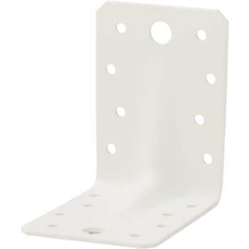 [894240118] Vinkelbeslag 401, m/rib, 90 x 90 x 65 x 2,5 mm, hvid