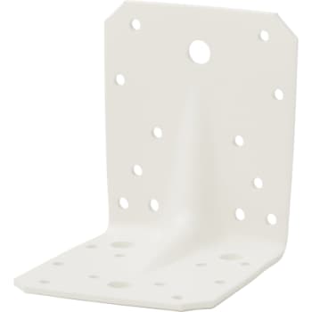 [894240119] Vinkelbeslag 402, m/rib, 105 x 105 x 90 x 3,0 mm, hvid