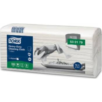 [881893119] Tork aftørringsklud W4 530179, 1-lags, hvid, 105 stk.