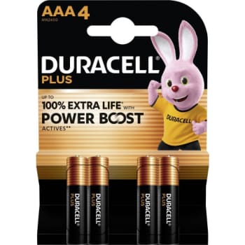 [8494018452] Duracell Plus Power Boost batteri, AAA LR03, 4 stk.