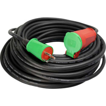 [881521643] Blue Electric kabelsæt med forlængerled, 3x1,5mm², 25 m