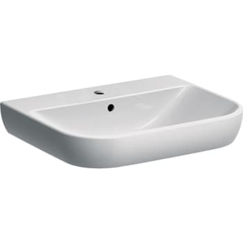 [634754000] smyle vask 60x48cm, hanehul midt, hvid