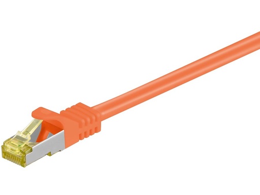 [H46406] S/FTP netværkskabel - CAT7, PiMF, Halogenfri, Orange (0,5m)
