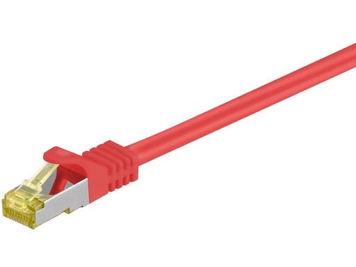 [H46407] S/FTP netværkskabel - CAT7, PiMF, Halogenfri, Rød (0,5m)