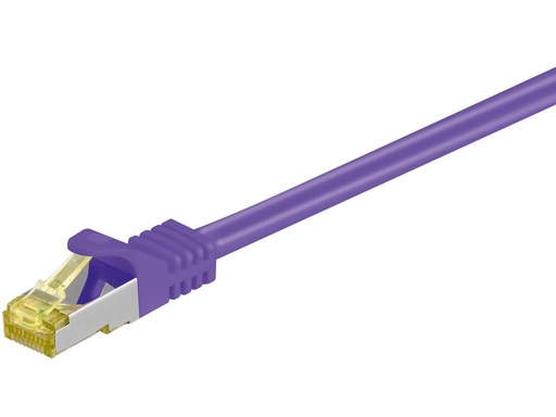 [H46409] S/FTP netværkskabel - CAT7, PiMF, Halogenfri, Violet (0,5m)
