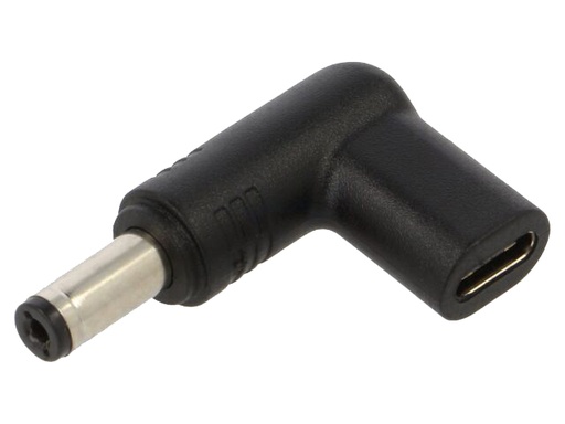 [H66346] DC Adapter, USB-C hun til 5,5x2,1mm han
