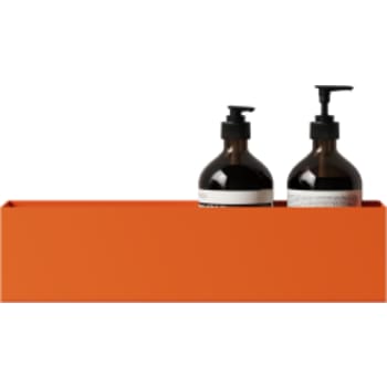 [930235803] Nichba badeværelseshylde 40 cm orange pulverlakeret