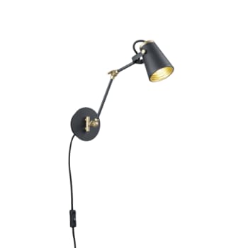 [6643100756] Edward Væglampe m-sort/guld