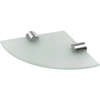 [772783116] Glas hjørne hylde 150x150 mm inkl holdere