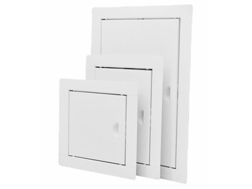 [H63269] Inspektionslem - 300x300mm, Galv. metal, Hvid