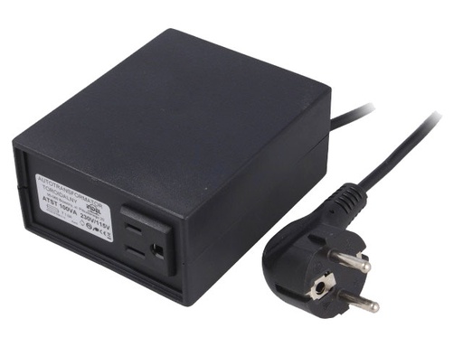 [H54831] Step down konverter ATST100W-U - 230V til 115V / 100VA