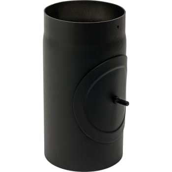 [318410150] 150 mm Metalbestos Sorte røgrør længde 250 mm med renseklap