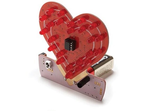 [H60685] WSL213 - Blinkende hjerte m. 24 LEDs