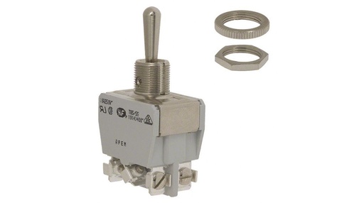 [H60601] Vippekontakt - 2P (ON)-OFF-(ON), 10A/250VAC, Skrue terminal