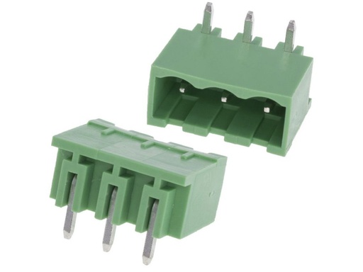 [H57901] Printfatning til indstik skrueterminal - 3P han 5,08mm, 90°