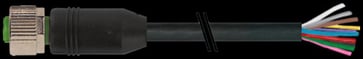 [7828493562] Føler-/sensorkabel M12 hun 0  A-cod. med kabel 12x0.14 PUR 10M