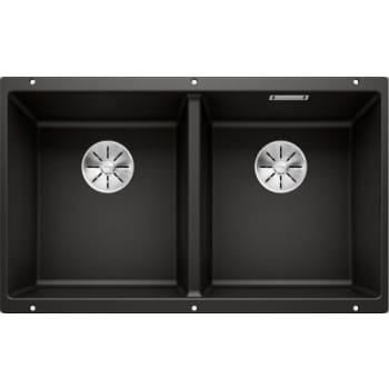 [930215655] BLANCO SUBLINE 350/350-U UXI køkkenvask 75,5x46 SILGRANIT® sort