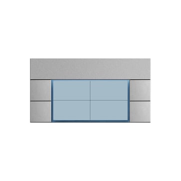 [7882421884] 4 trykknapper SUPRA Aluminiumsmodul. Dobbelt knap type.