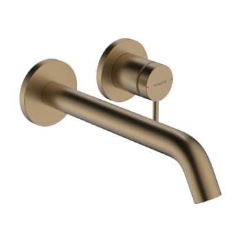 [702476202] hansgrohe Tecturis S håndvaskarmatur EcoSmart+ til 2-huls indbygning i væg med 22,5 cm tud Børstet bronze