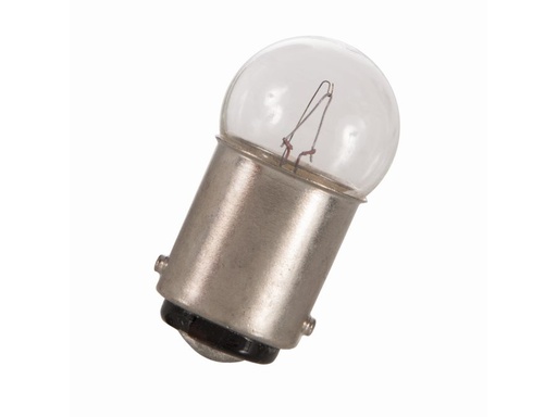 [H51255] Dværglampe - 28V / 5W Globe, Ba15d sokkel (Ø18x35mm)
