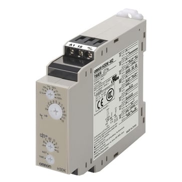 [7823203058] Timer DIN-skinne montering multi rækkevidde multi mode timer 8 modes inkl. off-forsinkelse 2 udgangs