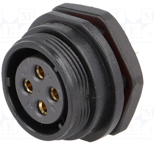[H61182] SP21 fatning - 4pol hun, 4mm², 30A, kabinet (IP68)