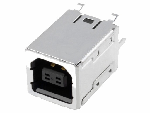 [H56658] USB 2.0 B hunstik - 180° lige, printmont.