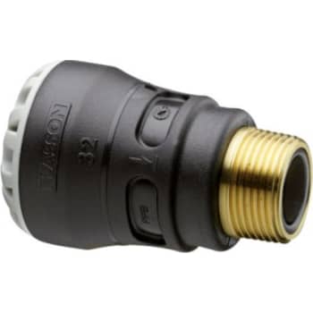 [072914031] Plasson 32 mm x 3/4" overgang med nippel, messing, PN16