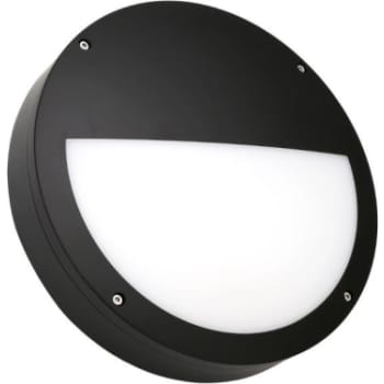 [4243926125] Huntsville Væglampe m/halv skærm 12W Ø275 830/840/857 IP65, sort