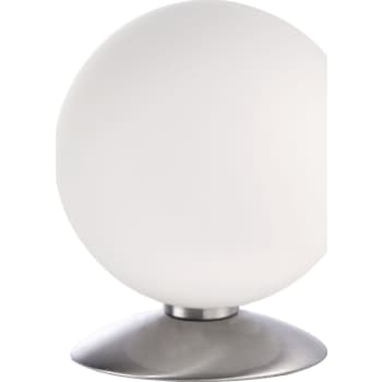 [6644001320] Bubba Rund Glasbordlampe Ø150 børstet stål