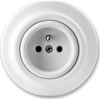 [7817102783] Pin jord stikkontakt Glans hvid 16A 250V Decento