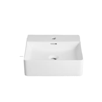 [622704000] Lavabo Boxo 420 porcelænshåndvask med hanehul, hvid