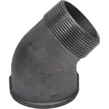 [000121113] 2.1/2" Sort vinkel 45° muffe/nippel