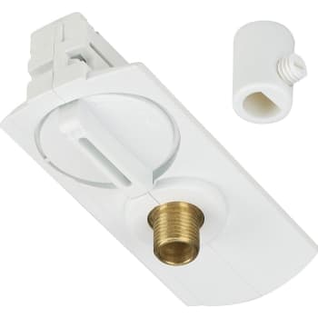 [4245900495] Pendeladapter 1F med trækaflastning og gevindstykke, hvid