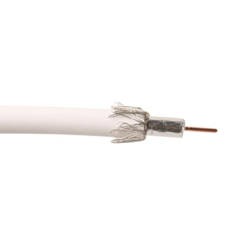 [7828105821] Antennekabel 6,9millimeter 75 Ohm  coax 25meter hvid
