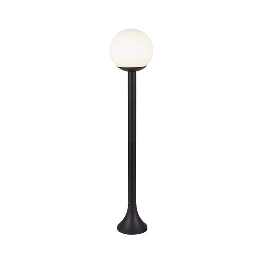 [26116-0] V-Tac Pro Standlampe (1*E27) - Mat Sort, Opal Plast Kugle - 3 års garanti
