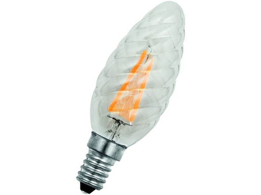 [H64947] C35 Filament LED krystalkerte, 240V 4W dæmpbar E14 (2200K)