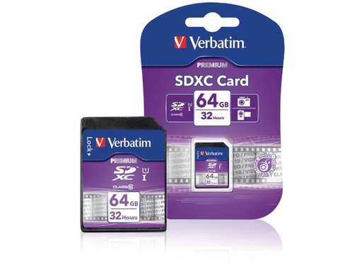 [H34320] SD kort - 64GB SDXC Class 10 UHS-I 45MB/s
