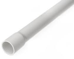[7800153035] 16MM (5/8") PLASTRØR STIVE HALOGENFRI MED MUFFE 320N GRÅ L=3M