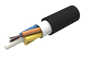 [7835308831] Fiberkabel Loose tube Microsheat 24 X Singlemode G651D/G657A1 TERASPEED inden-/udendørs B2ca Sort