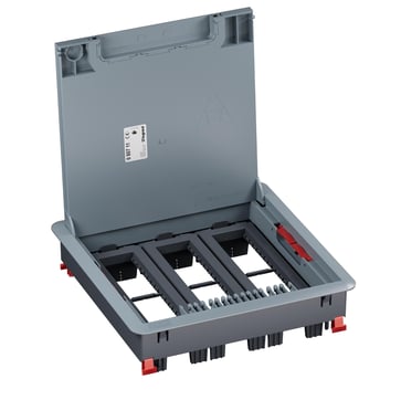 [8736114110] Gulvboks horisontal med låg 24 modul plast beton