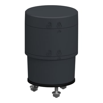 [7548202460] Basemodul for Harmony XV6 lystårn i Ø60 mm med låg i mørkegrå farve for direkte montage med 3 pinbol
