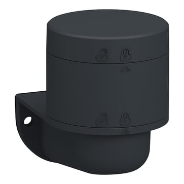 [7548202486] Basemodul for Harmony XV6 lystårn i Ø60 mm med låg i mørkegrå farve med integreret vægbeslag og 24V