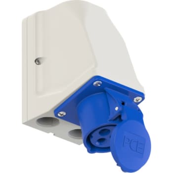 [0918088266] PCE vægstikd. 16A 2P+J 230V