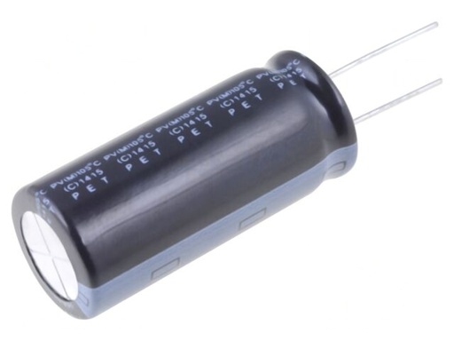 [H66940] 100uF 450V Lodret elektrolyt, Ø18x40mm (105°C)