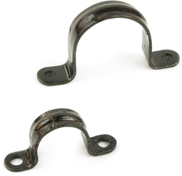 [7830102304] 25MM (1") KABELBØJLE MED 2 LAPPER LAKERET SORT