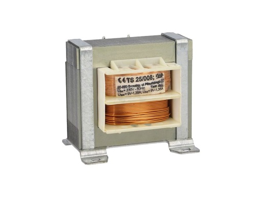 [H35801] Chassis transformator - 2 x 9V / 2 x 1,35A / 25VA, loddefl.