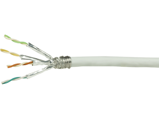 [H63853] Cat.7 installationskabel, S/FTP, 26AWG CU, Hvid (50m)