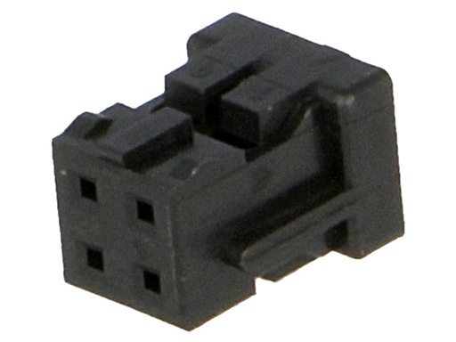 [H54541] Ledning-til-print stik - DF11, 2x2pol hun, 2mm benafst.